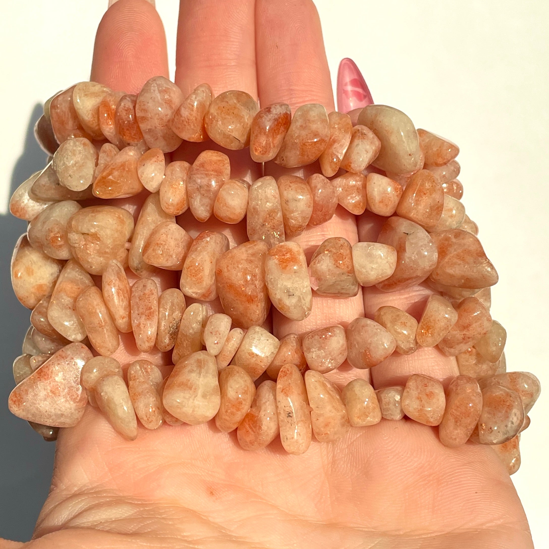 Sunstone Chip Bracelet - Large Sunstone Chip Bracelet - Large